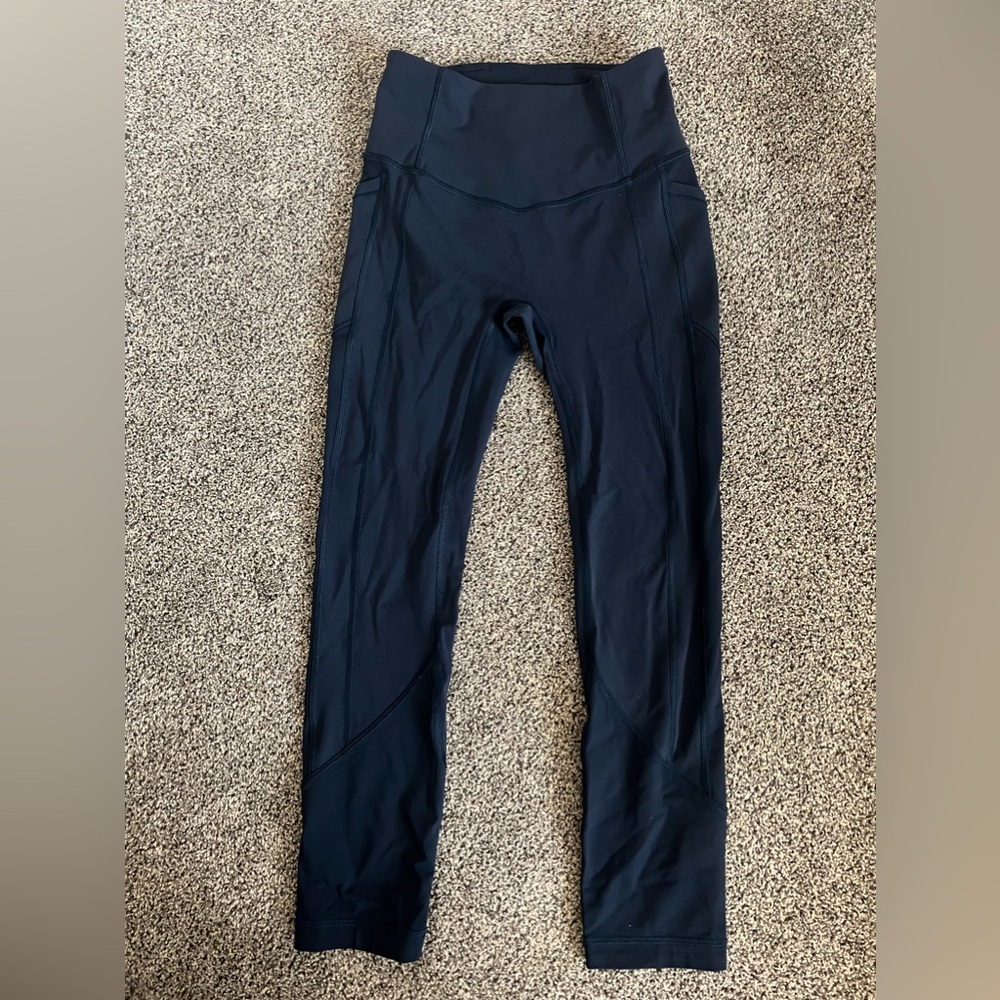 Lululemon Navy Size 4 High Rise 23 inch All the right places